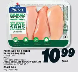 IGA MAPLE LEAF PRIME FRESH BONELESS CHICKEN BREASTS offer