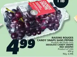 IGA SEEDLESS CANDY SNAPS RED GRAPES offer