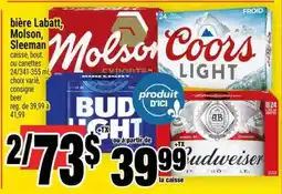 Super C BIÈRE LABATT, MOLSON, SLEEMAN offer