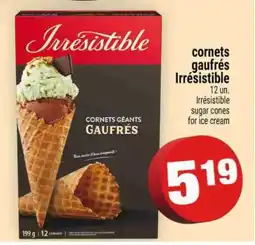 Super C cornets gaufrés Irrésistible offer