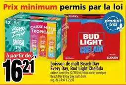 Super C boisson de malt Beach Day Every Day, Bud Light Chelada offer