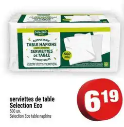 Super C SERVIETTES DE TABLE SELECTION ECO offer