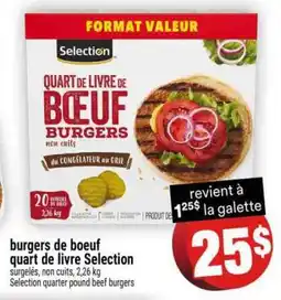 Super C BURGERS DE BOEUF QUART DE LIVRE SELECTION offer