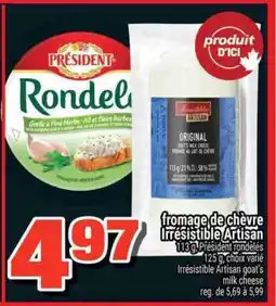 Super C FROMAGE DE CHÈVRE IRRÉSISTIBLE ARTISAN offer