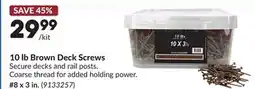 Princess Auto 10 lb Brown Deck Screws, #8 x 3 in offer