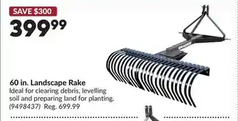 Princess Auto 60 in. Landscape Rake offer