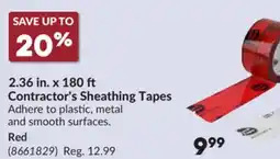 Princess Auto 2.36 in. x 180 Contractor's Sheathing Tapes, Red offer