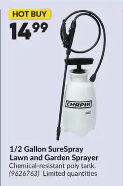 Princess Auto 1/2 Gallon SureSpray Lawn and Garden Sprayer offer