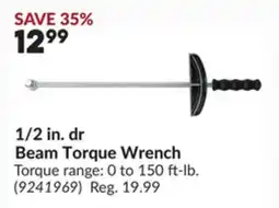 Princess Auto 1/2 in. dr Beam Torque Wrench offer