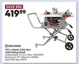 Princess Auto 10 in. Jobsite Table Saw with Folding Stand offer