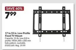 Princess Auto 17 to 55 in. Low-Profile Fixed TV Mount offer