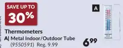 Princess Auto Thermometers, Metal Indoor/Outdoor Tube offer