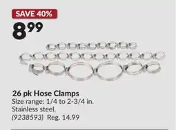 Princess Auto 26 pk Hose Clamps offer