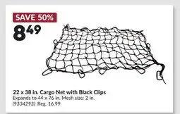 Princess Auto 22 x 38 in. Cargo Net with Black Clips offer