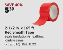 Princess Auto 2-1/2 in. x 165 ft Red Sheath Tape offer