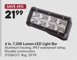 Princess Auto 6 in. 7,200 Lumen LED Light Bar offer