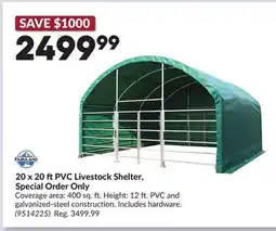 Princess Auto 20 x 20 ft PVC Livestock Shelter offer