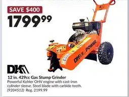 Princess Auto 12 in. 429cc Gas Stump Grinder offer