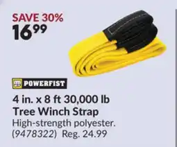 Princess Auto 4 in. x 8 ft 30,000 lb Tree Winch Strap offer