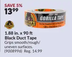 Princess Auto 1.88 in. x 90 ft Black Duck Tape offer