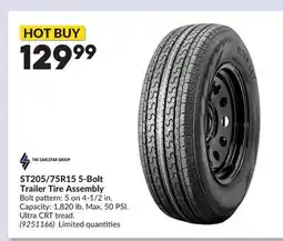 Princess Auto ST205/75R15 5-Bolt Trailer Tire Assembly offer