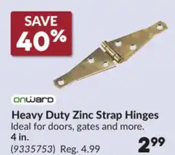 Princess Auto Heavy Duty Zinc Strap Hinges, 4 in offer