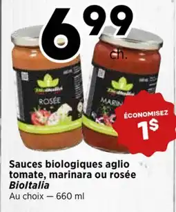 Val-Mont Sauces biologiques aglio tomate, marinara ou rosée BioItalia offer