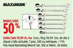 Canadian Tire Maximum 7-Pc Flex-Head Ratcheting Wrench Set. SAE or Metric offer