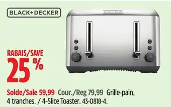 Canadian Tire BLACK + DECKER 4-Slice Toaster offer