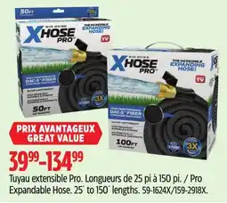 Canadian Tire Tuyau extensible Pro. Longueurs de 25 pi à 150 pi offer
