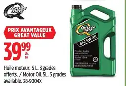 Canadian Tire Quaker State Motor Oil offer