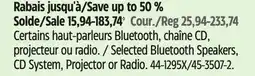 Canadian Tire Selected Bluetooth Speakers, CD System, Projector or Radio offer