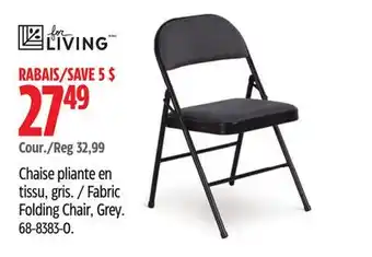 Canadian Tire For Living Fabric Folding Chair, Grey offer