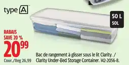 Canadian Tire type A Clarity Under-Bed Storage Container offer