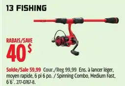 Canadian Tire Spinning Combo, Medium Fast, 6'6 offer