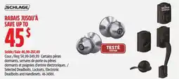 Canadian Tire Selected Deadbolts, Locksets, Electronic Deadbolts and Handlesets offer