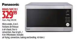Canadian Tire Panasonic 4-in-1 Microwave offer