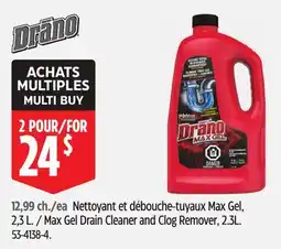 Canadian Tire Max Gel Drain Cleaner and Clog Remover, 2.3L offer