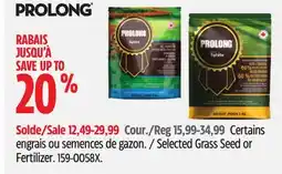 Canadian Tire Selected Grass Seed or Fertilizer offer