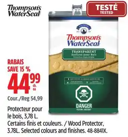 Canadian Tire Thompson's Waterseal Wood Protector offer
