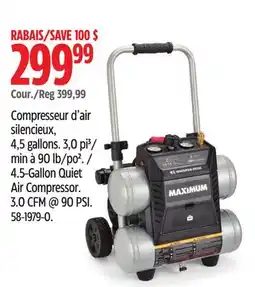 Canadian Tire 4.5-Gallon Quiet Air Compressor offer