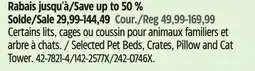 Canadian Tire Selected Pet Beds, Crates, Pillow and Cat Tower offer