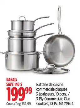 Canadian Tire Lagostina 3-Ply Commerciale Clad Cookset, 10-Pc offer