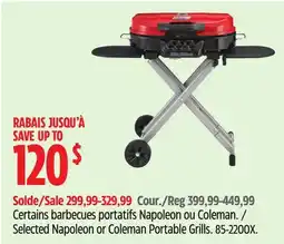Canadian Tire Selected Napoleon or Coleman Portable Grills offer