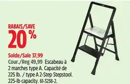 Canadian Tire type A 2-Step Stepstool. 225-lb capacity offer