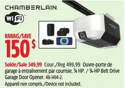 Canadian Tire CHAMBERLAIN 3⁄4-HP Belt Drive Garage Door Opener offer