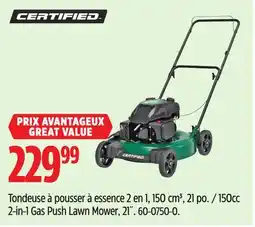 Canadian Tire 150cc 2-in-1 Gas Push Lawn Mower, 21˝ offer