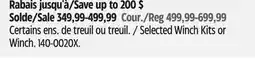 Canadian Tire Selected Champion Winch Kits or Winch offer