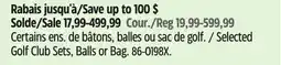 Canadian Tire Selected Golf Club Sets, Balls or Bag offer