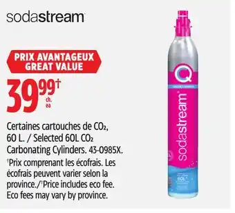 Canadian Tire Selected 60L CO2 Carbonating Cylinders offer